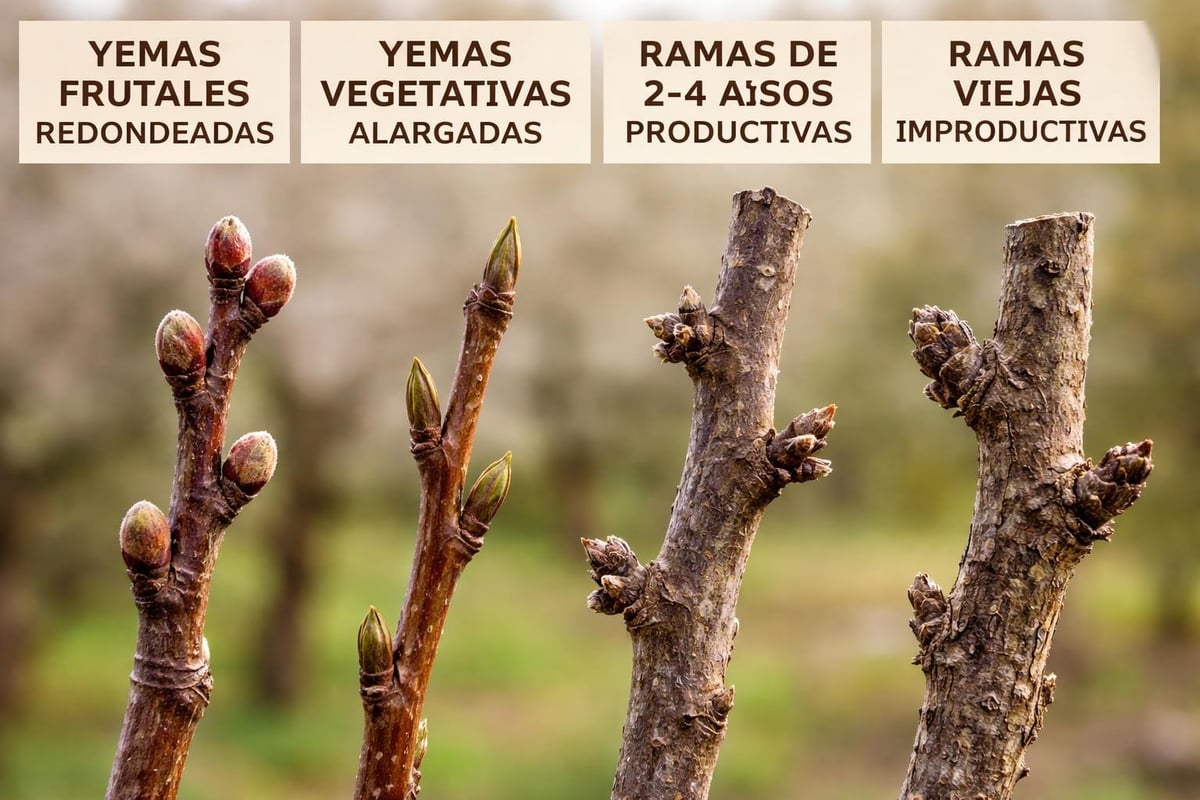 Anatomía de ramas de manzano