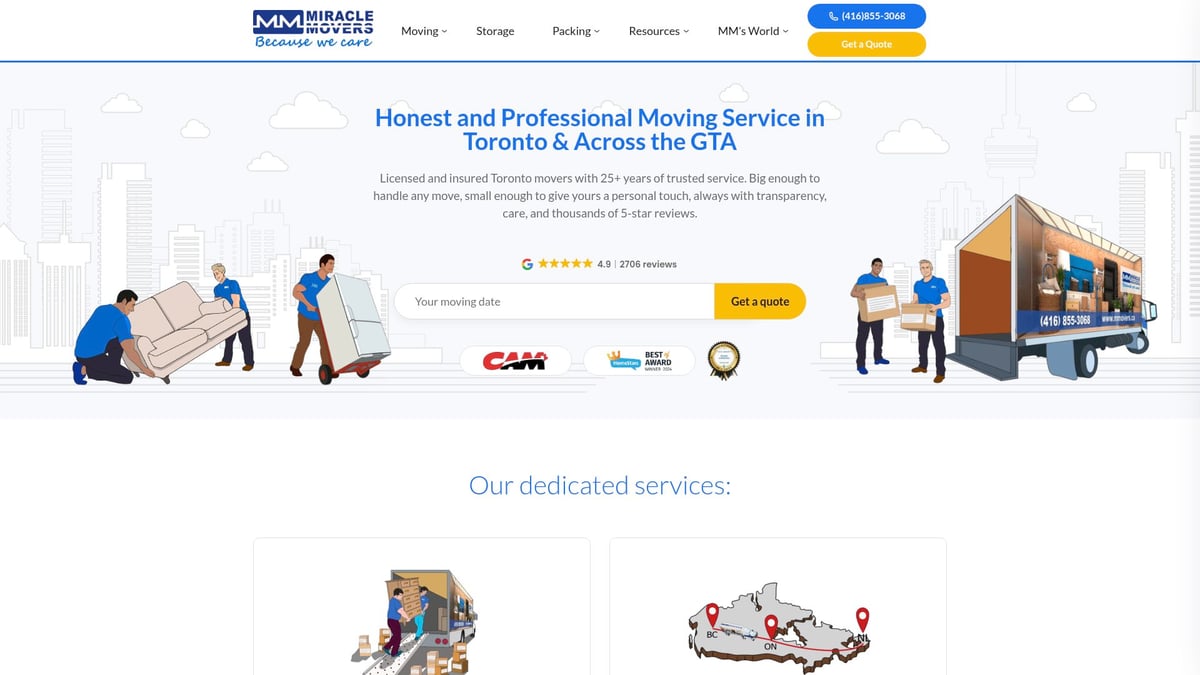 7 Essential Movers in the GTA for a Stress-Free Move 2026 - Miracle Movers