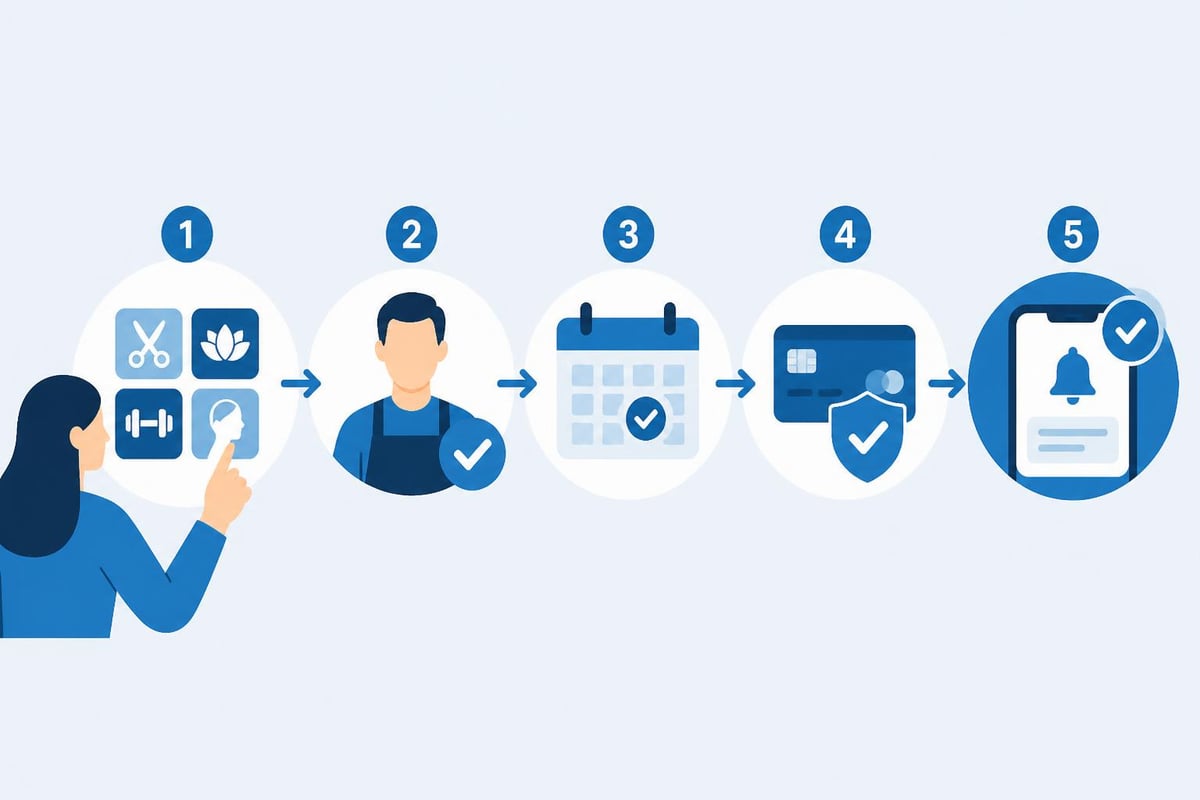 Salon booking workflow automation