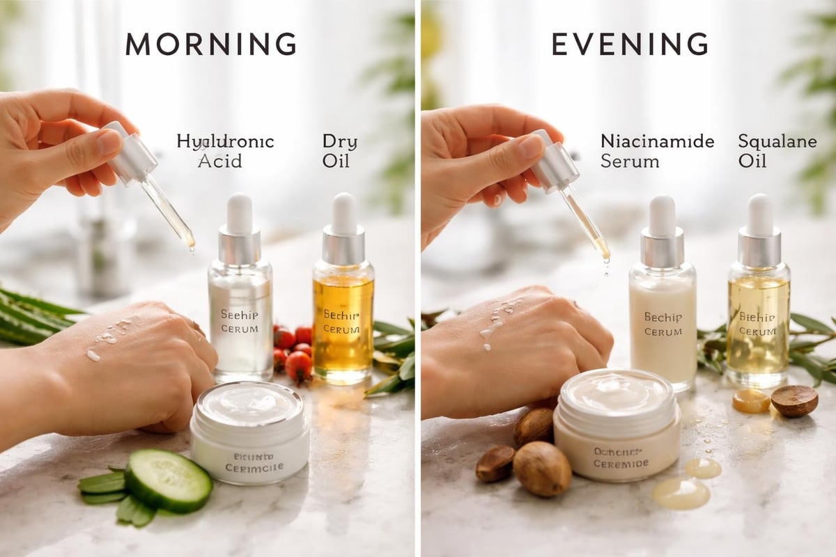 Moisturizer layering routine