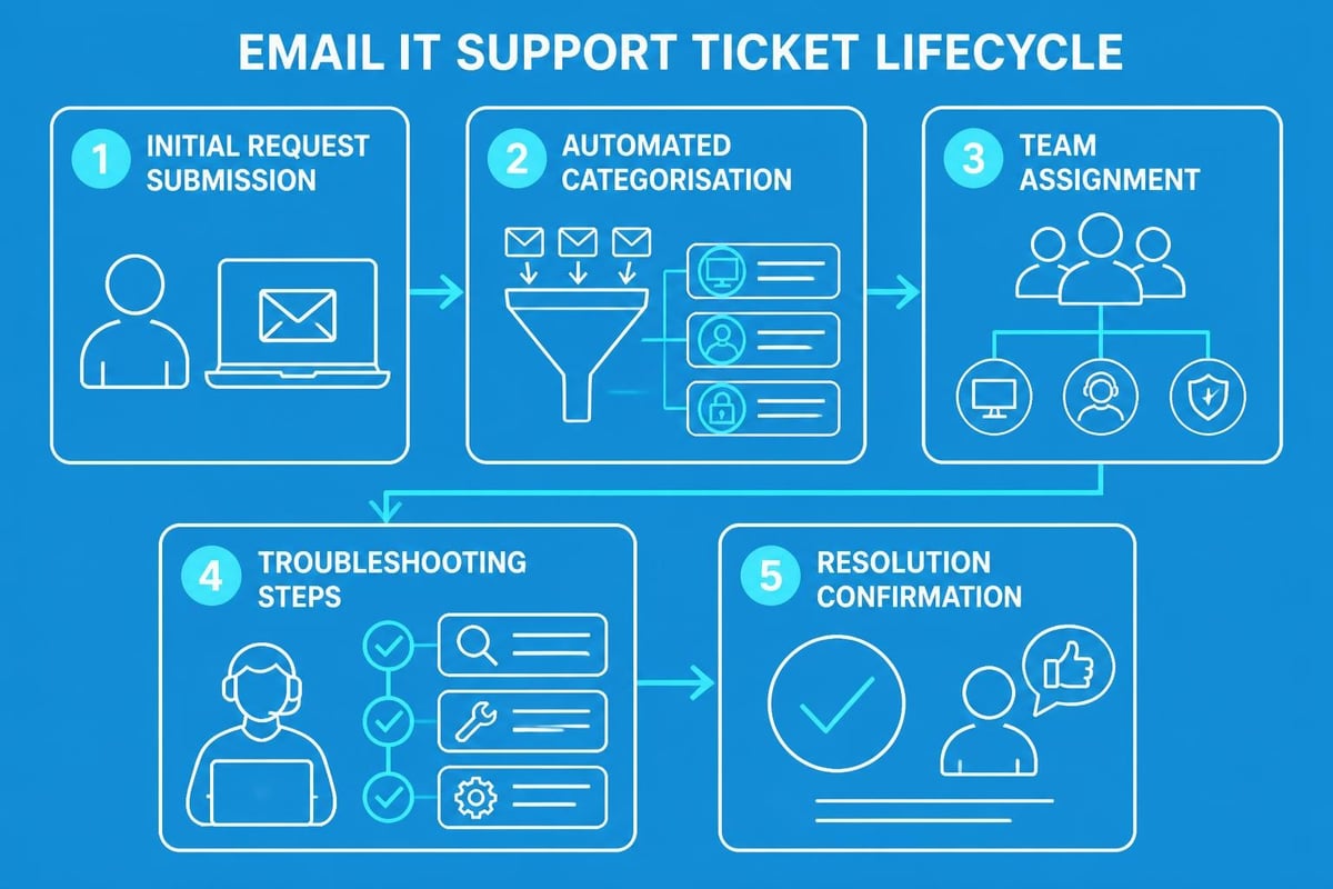 Email support workflow diagram