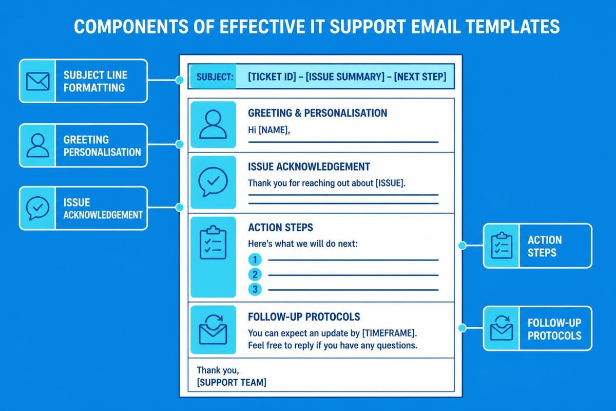 Support email template structure