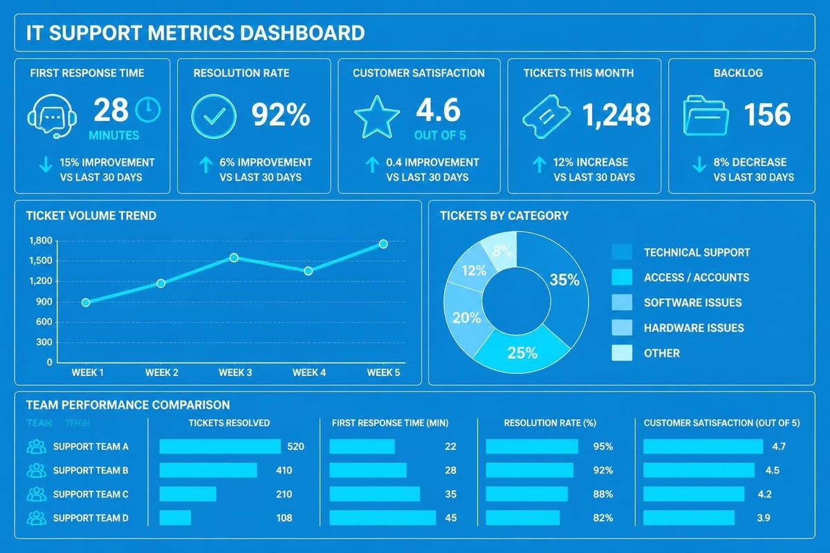Support performance dashboard