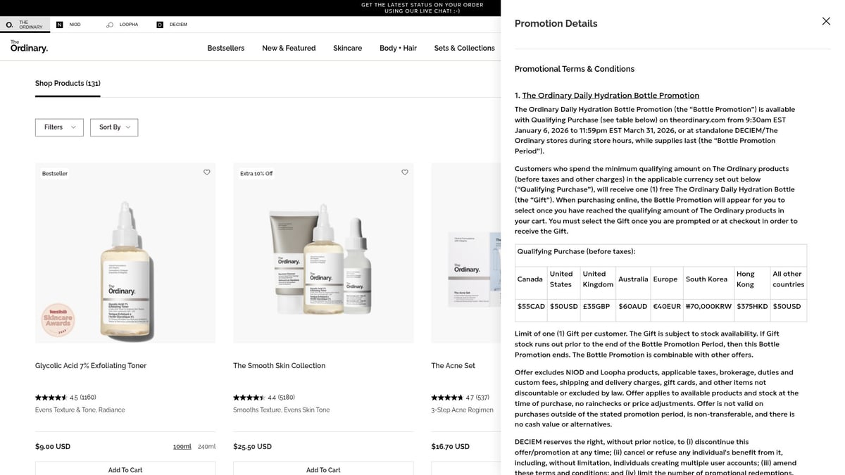 10 Must-Have Beauty Products List for Glowing Skin in 2026 - The Ordinary Hyaluronic Acid 2% + B5