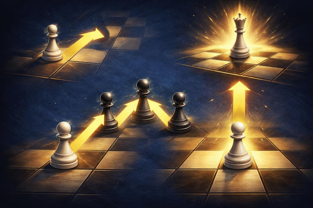 Pawn movement and capture patterns