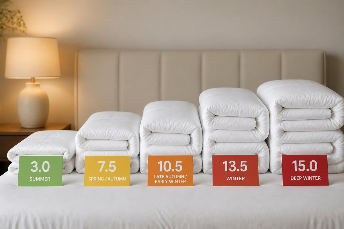 Duvet tog rating system