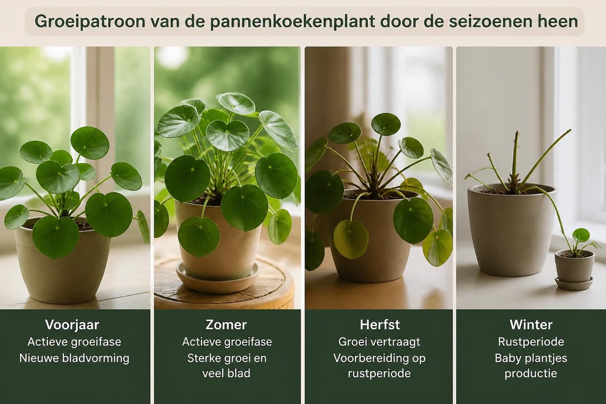Pannenkoekenplant groei-ontwikkeling