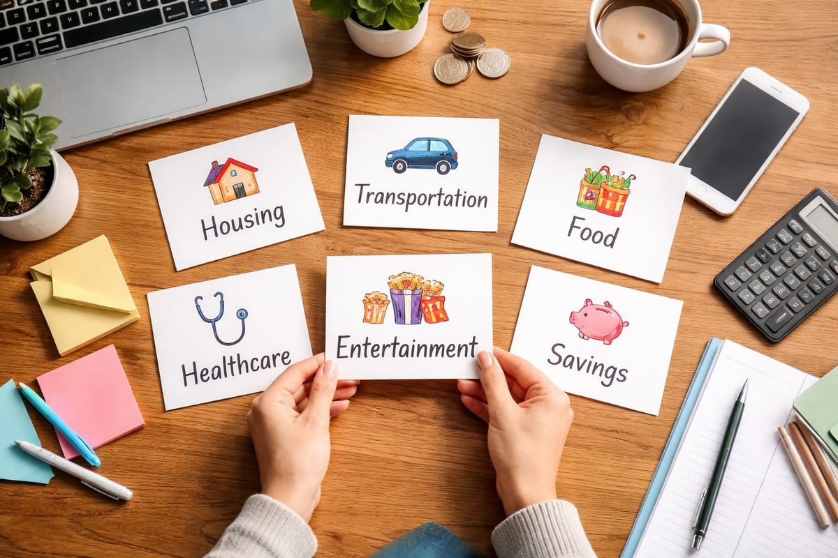 Monthly budget categories