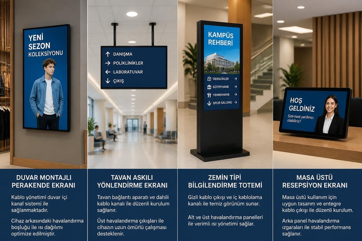Digital signage ekran kurulum senaryoları