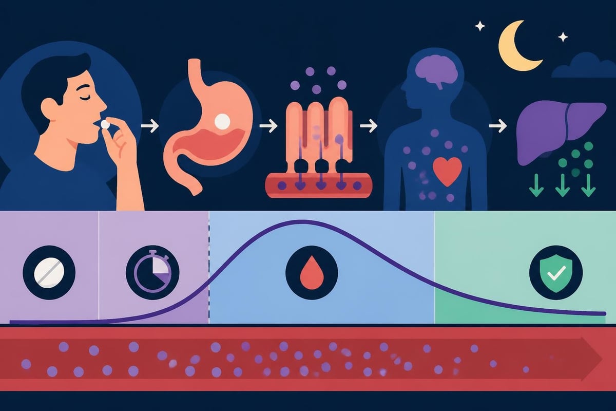 Melatonin absorption timeline