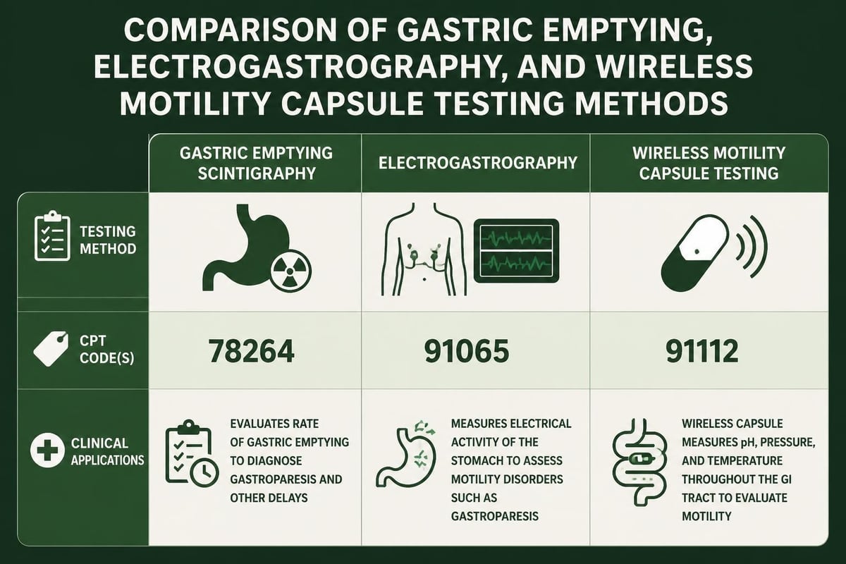 Gastric motility diagnostic options