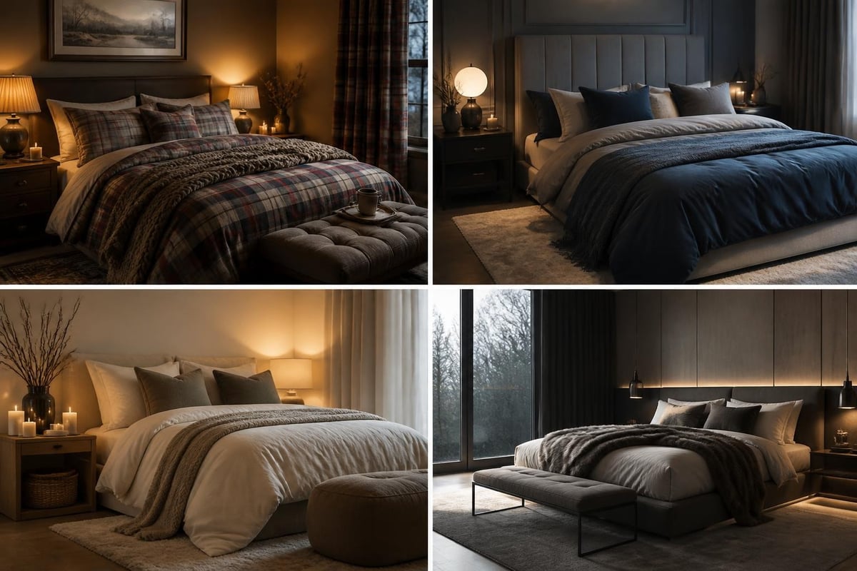 Winter bedroom styling concepts