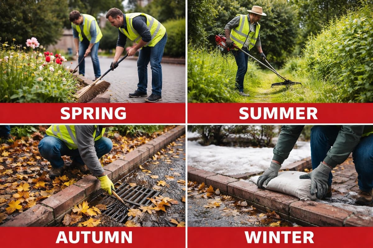 Brick kerbing maintenance