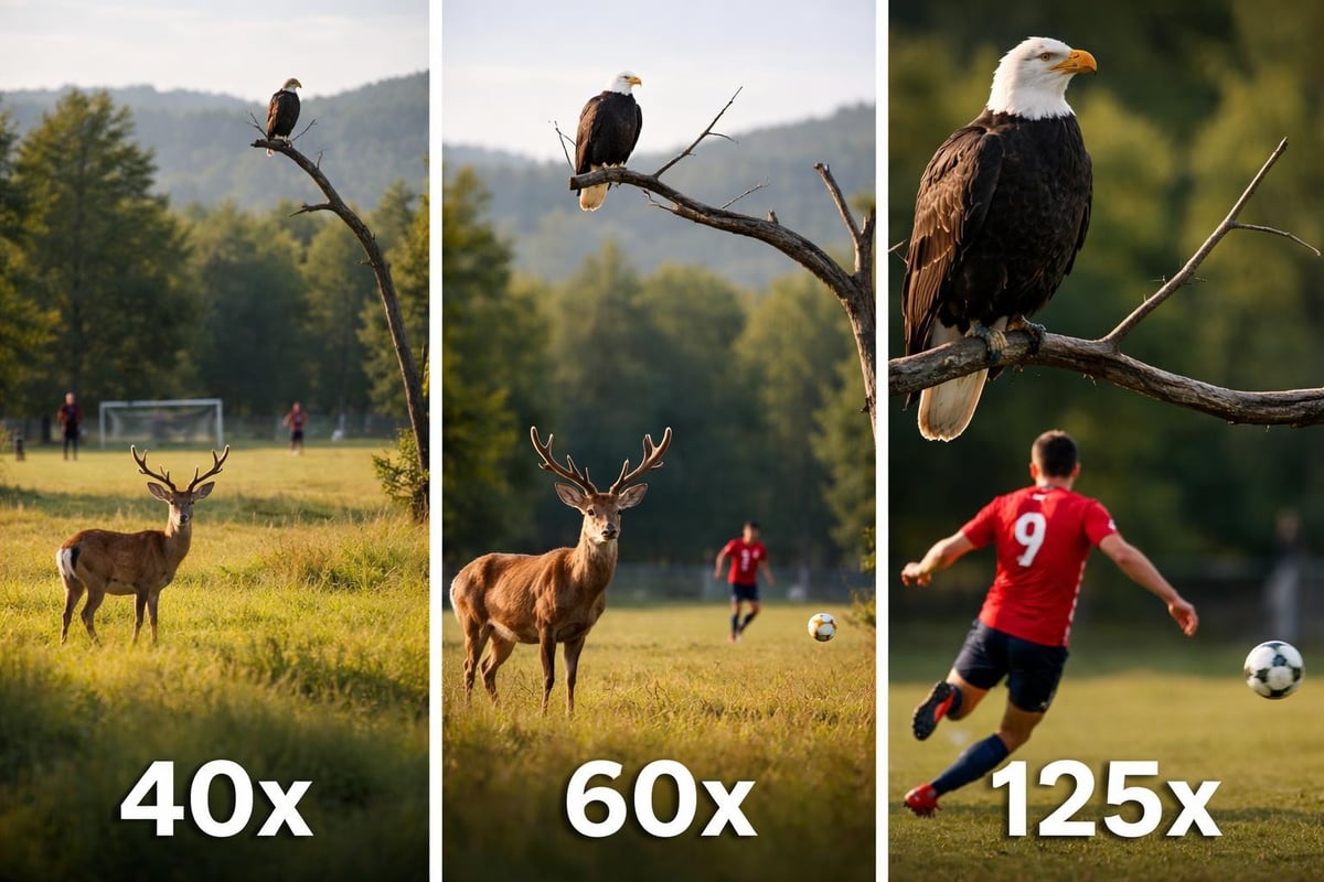 Optical zoom range comparison