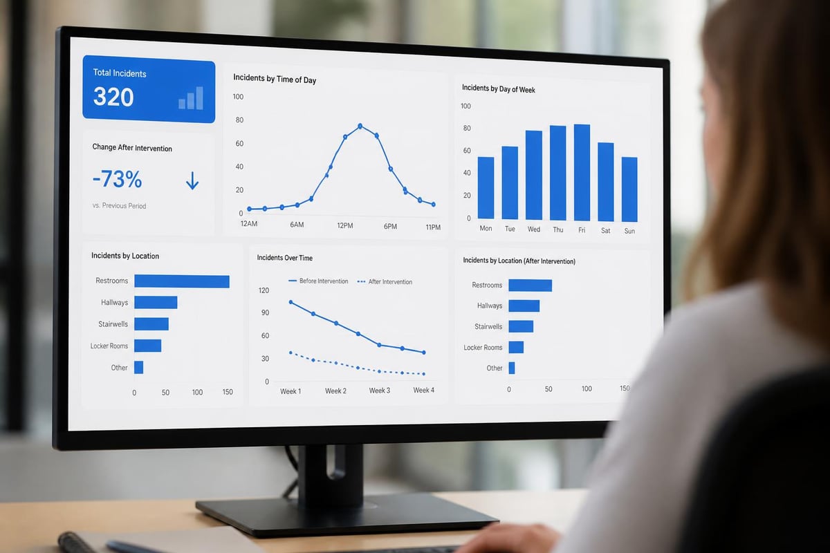 Dashboard analytics revealing vaping patterns