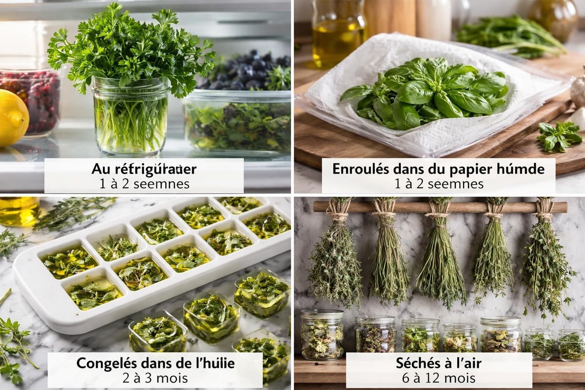 Méthodes de conservation des herbes fraîches