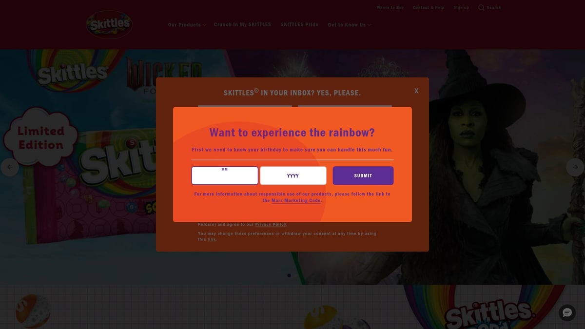 9 Brilliant Humorous Advertising Examples to Inspire in 2026 - Skittles – “Taste the Rainbow” Surreal Ads