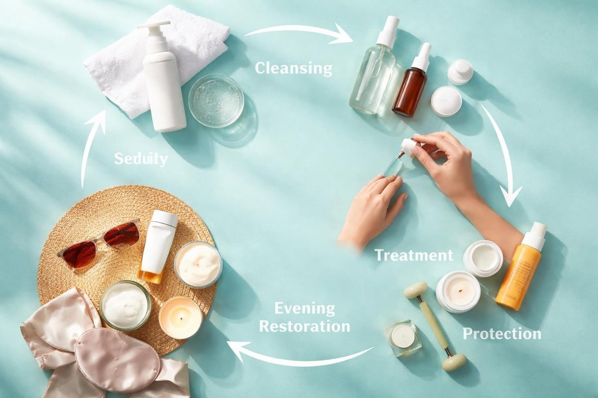 Skincare routine workflow