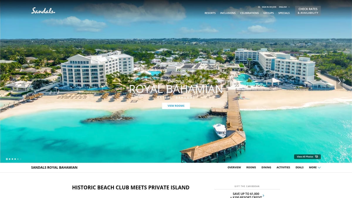 9 Amazing Solo All Inclusive Vacations to Try in 2026 - Sandals Royal Bahamian, Bahamas