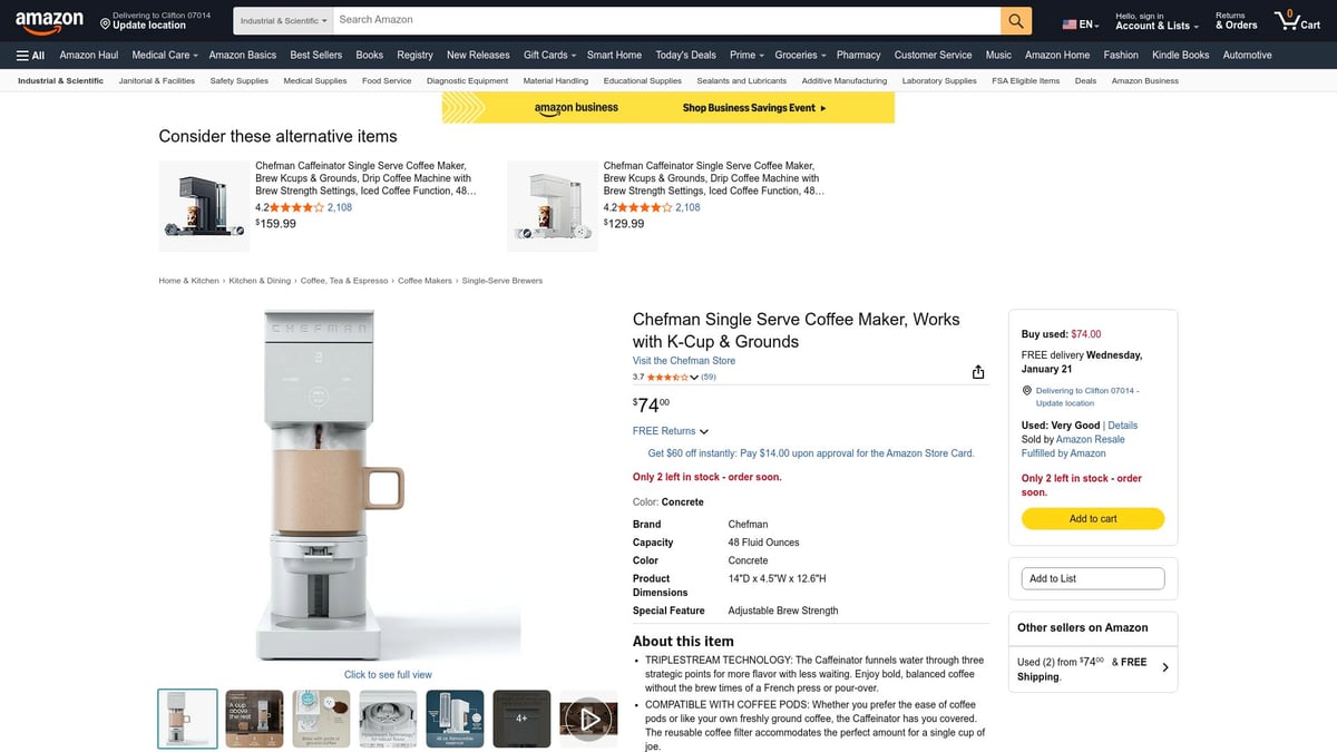 Top 8 Best Single Serve Coffee Maker Picks for 2026 - Chefman Caffeinator Single-Serve Coffee Maker