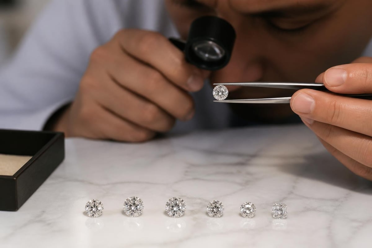 Four Cs of gemstone valuation