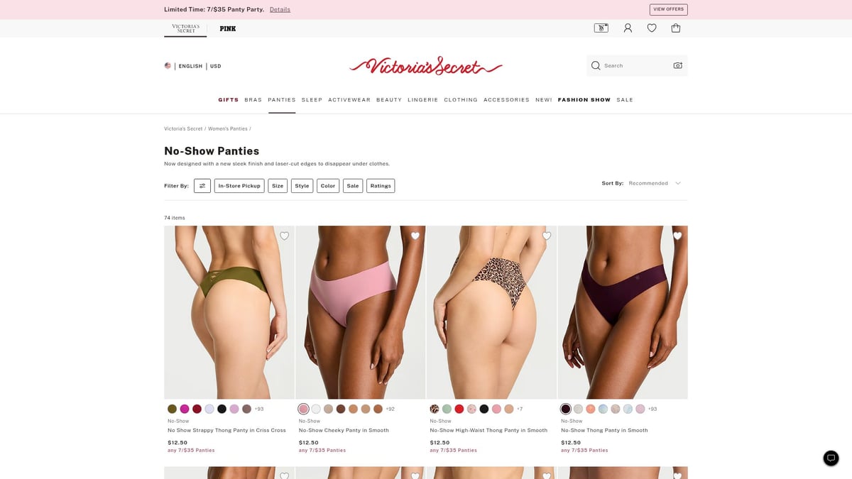 7 Under Pantie Styles to Elevate Your Comfort in 2026 - Victoria’s Secret No-Show Cheeky Panty