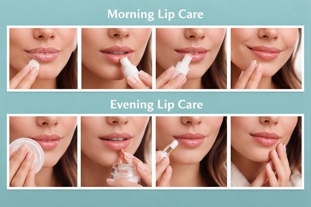 Lip treatment application routine