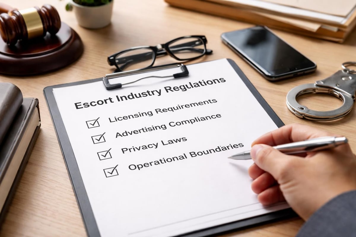 Legal compliance framework for escort services