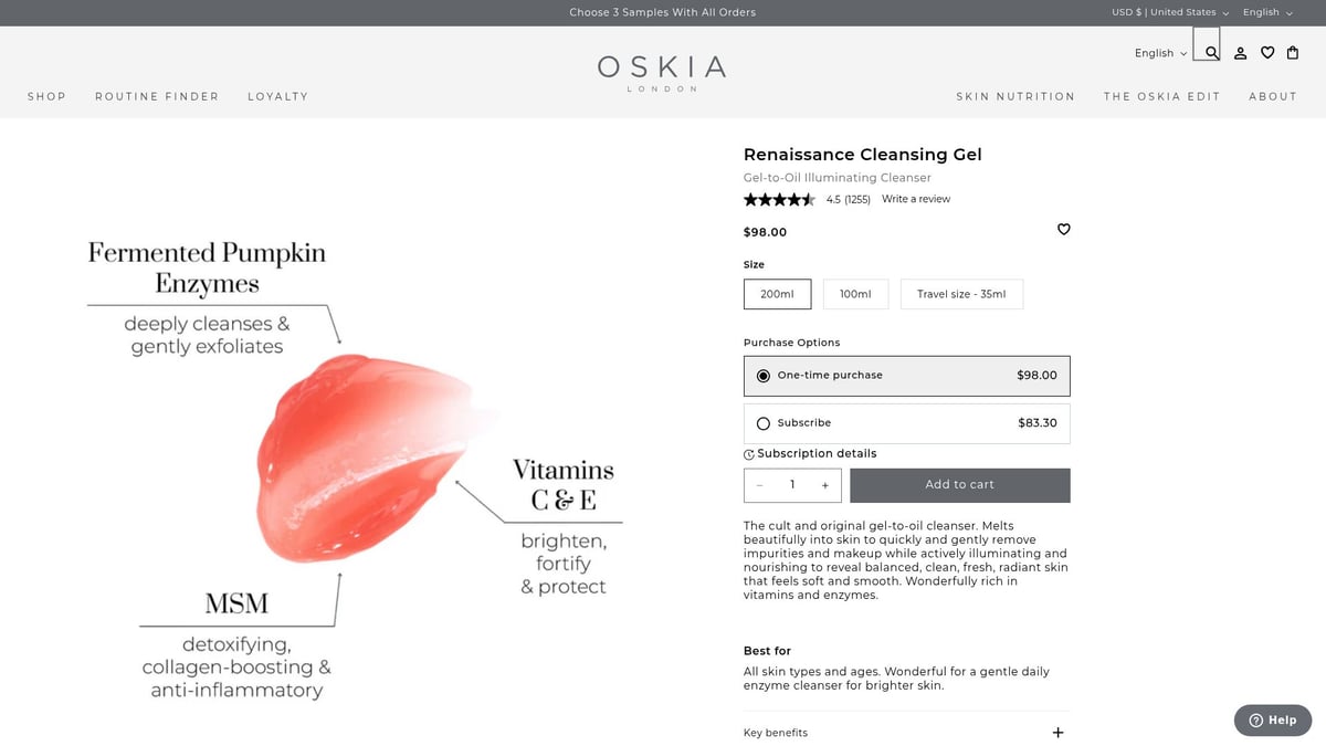 9 Must-Try Best Skin Care Products UK Picks for 2026 - Oskia Renaissance Cleansing Gel