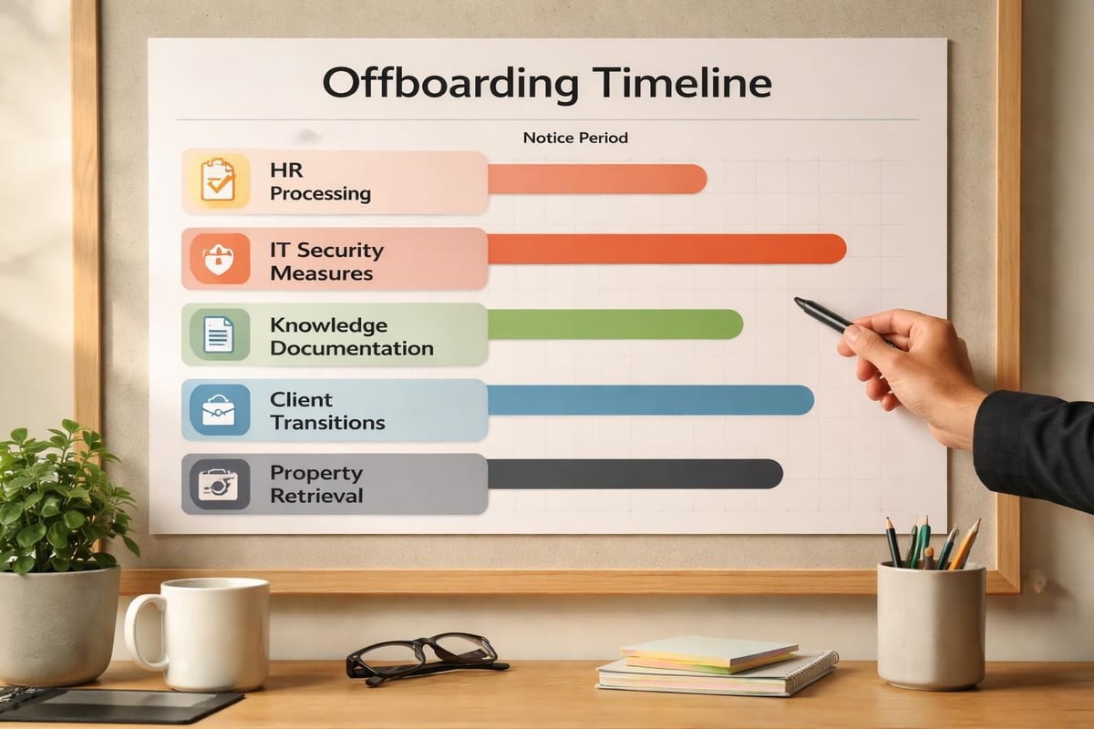 Offboarding timeline coordination