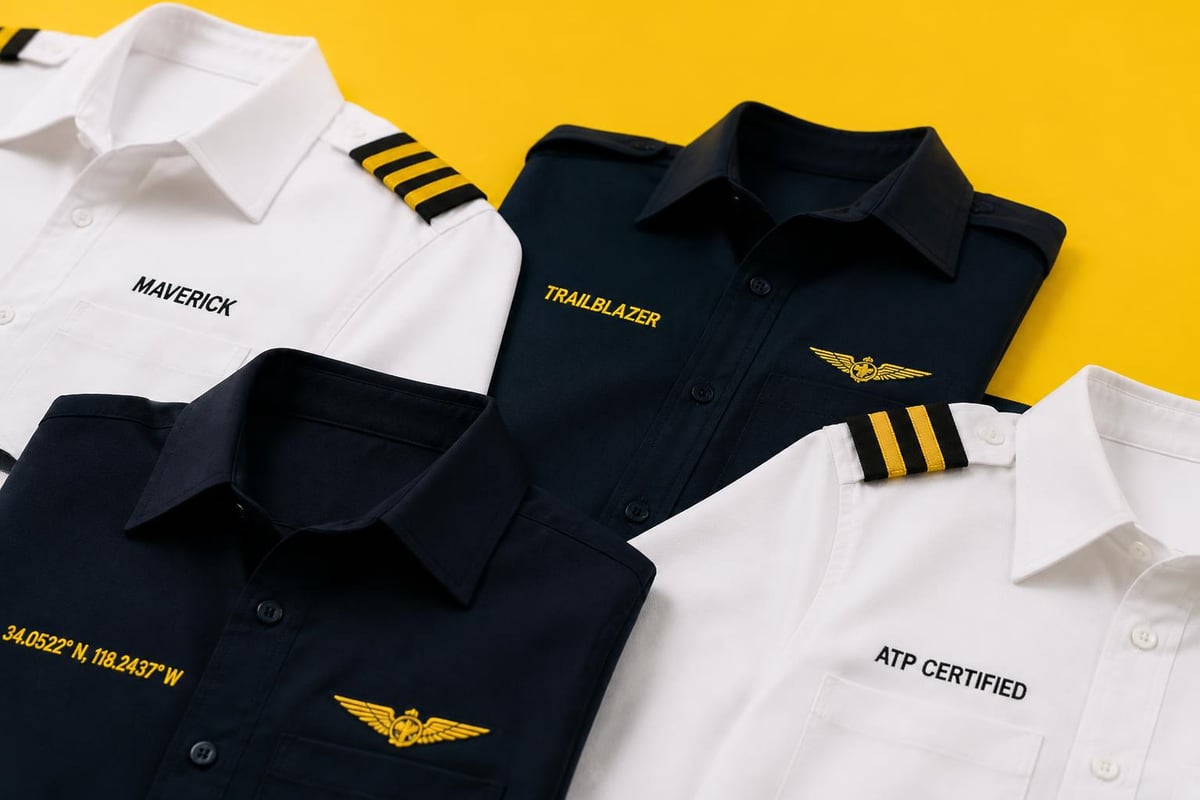 Pilot t-shirt customization options