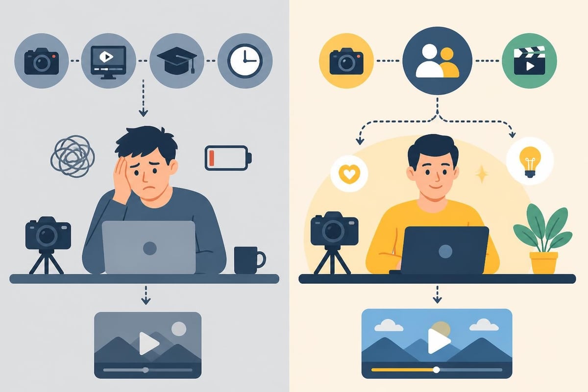 Content creator workflow comparison