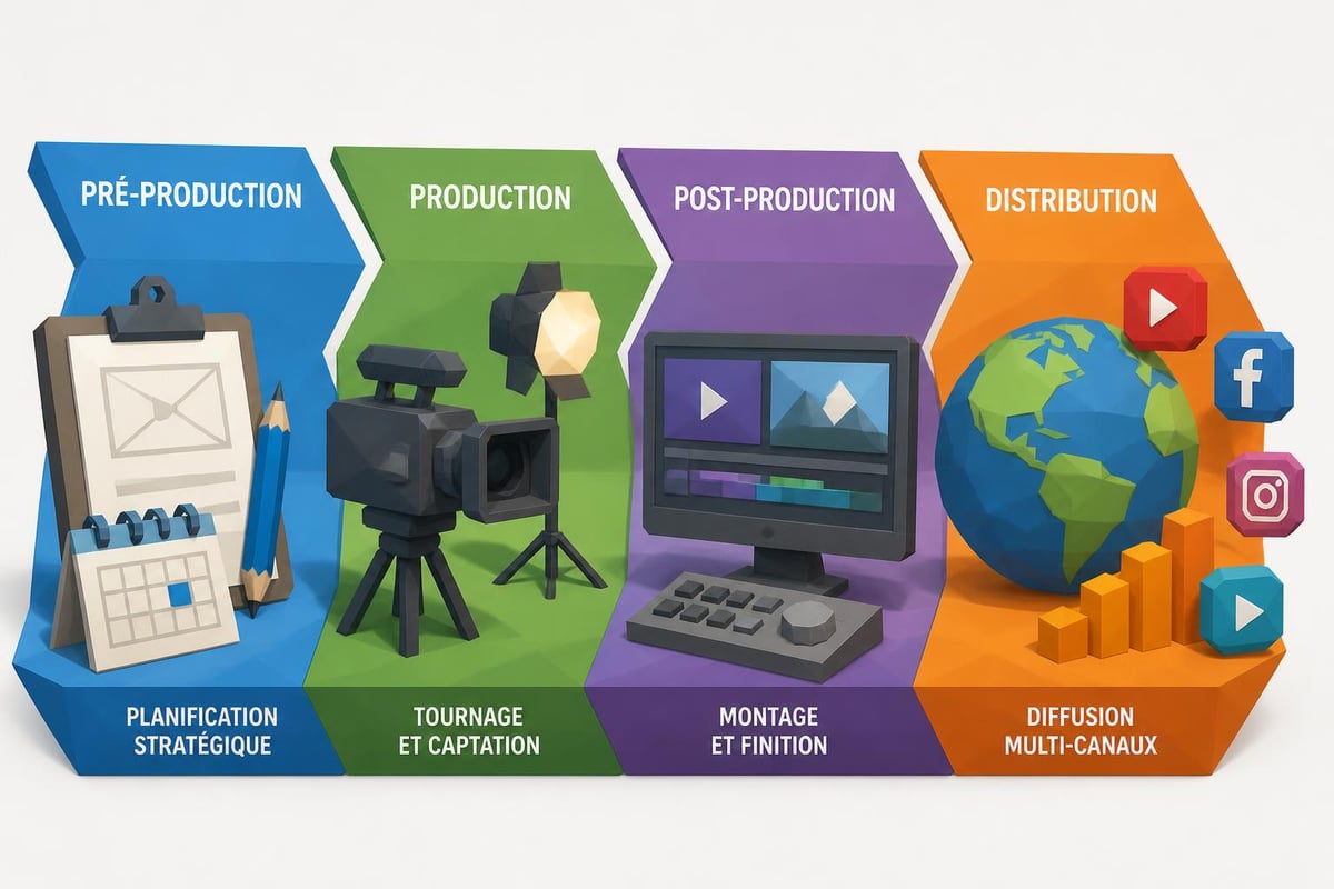 Phases de production vidéo