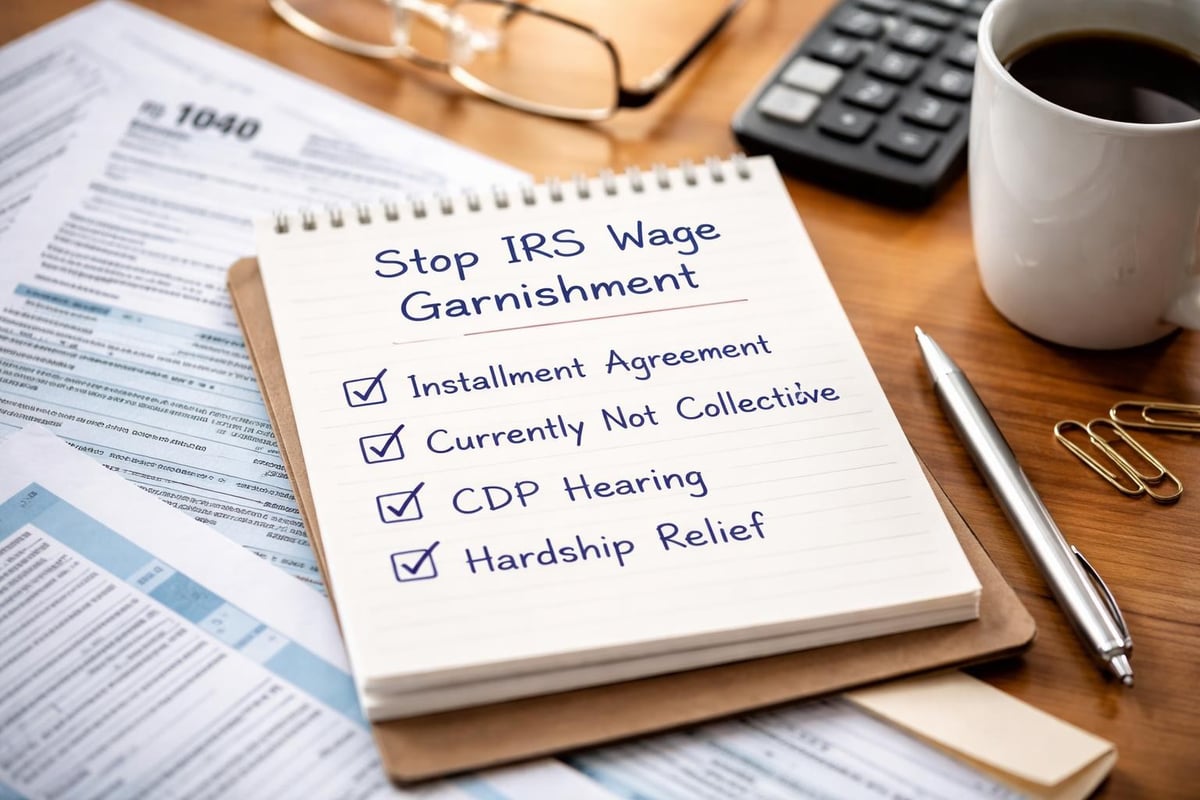 Strategies to stop IRS collection
