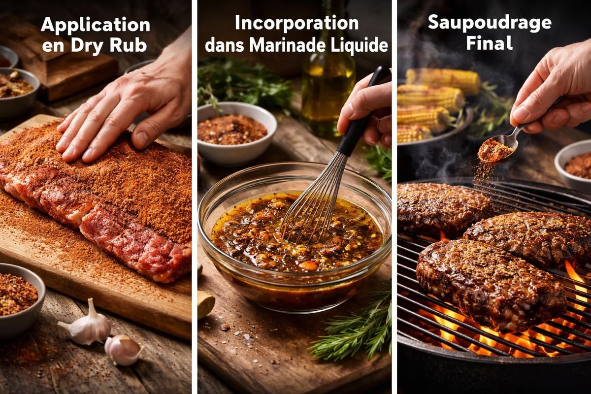 Techniques d'application des épices