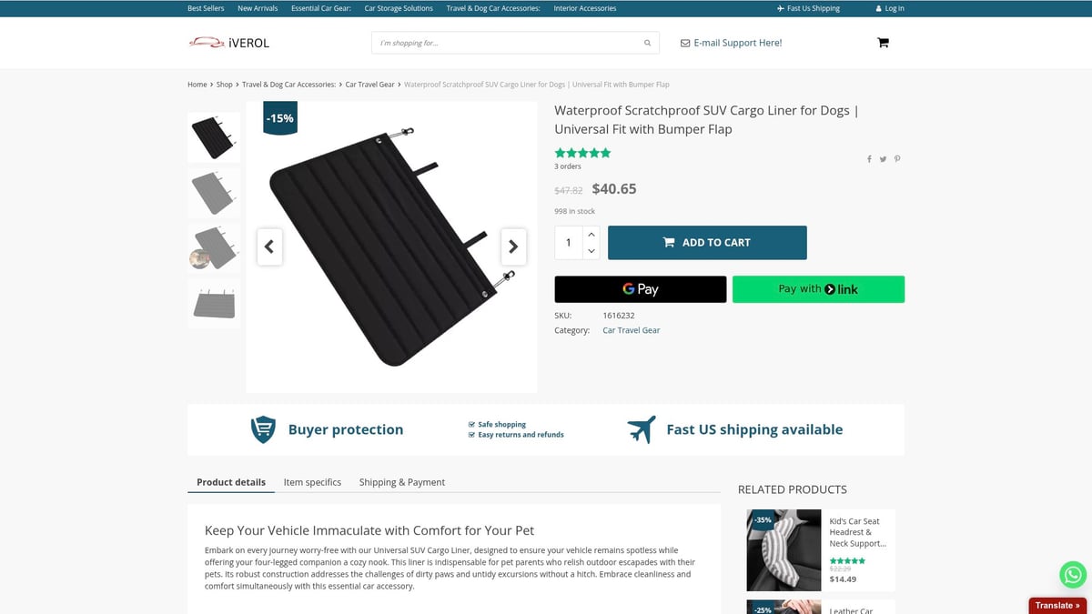 9 Essential Car Accessories Back Upgrades for 2026 - Waterproof Scratchproof SUV Cargo Liner for Dogs – Iverol