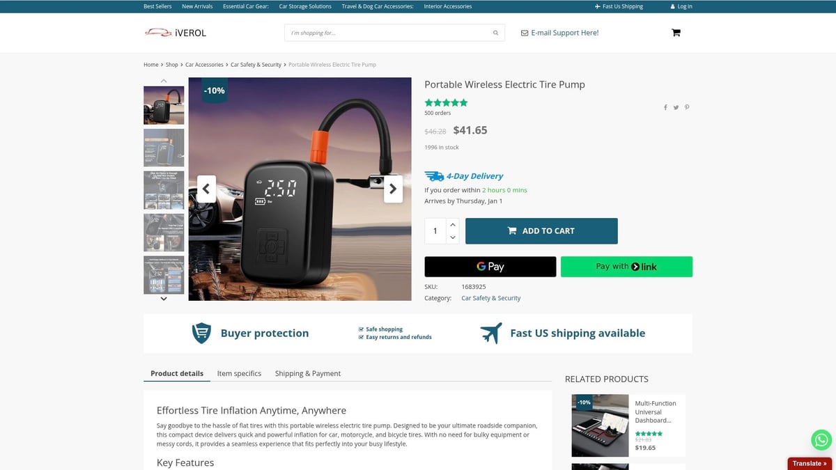 9 Essential Car Accessories Back Upgrades for 2026 - Portable Wireless Electric Tire Pump – Iverol