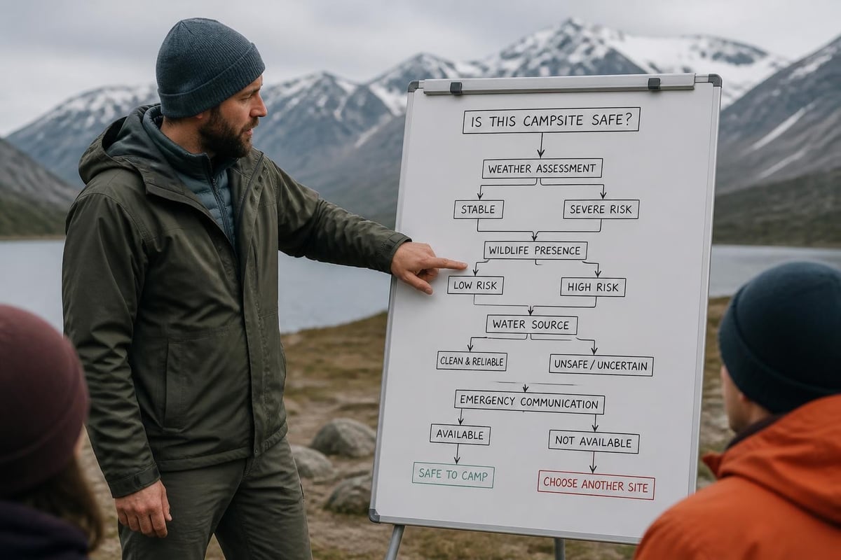 Camping safety protocols flowchart