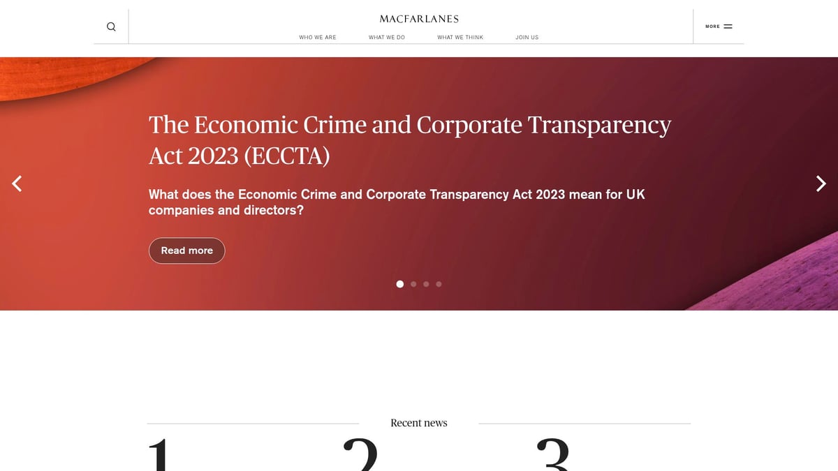 12 Inspiring Firm Websites for 2026: Design Ideas & Trends - Macfarlanes