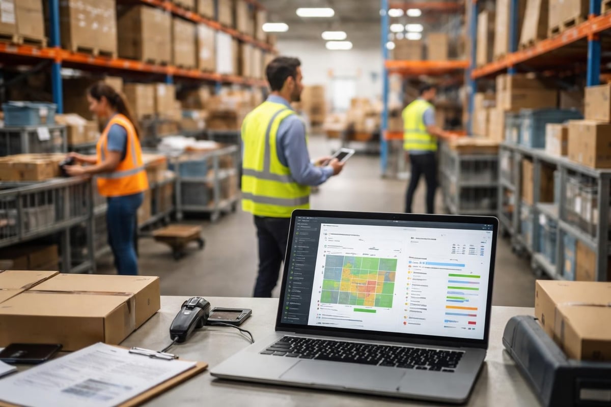 Warehouse management system dashboard