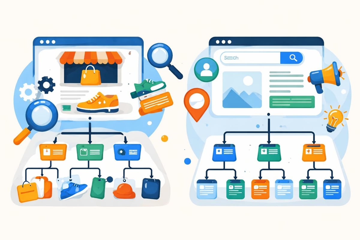 SEO Unterschiede zwischen Standard-Websites und Online-Shops