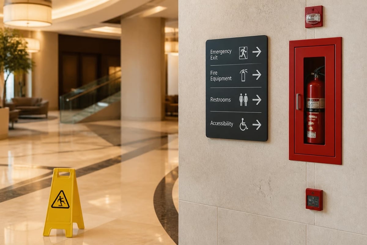 Retail safety signage integration