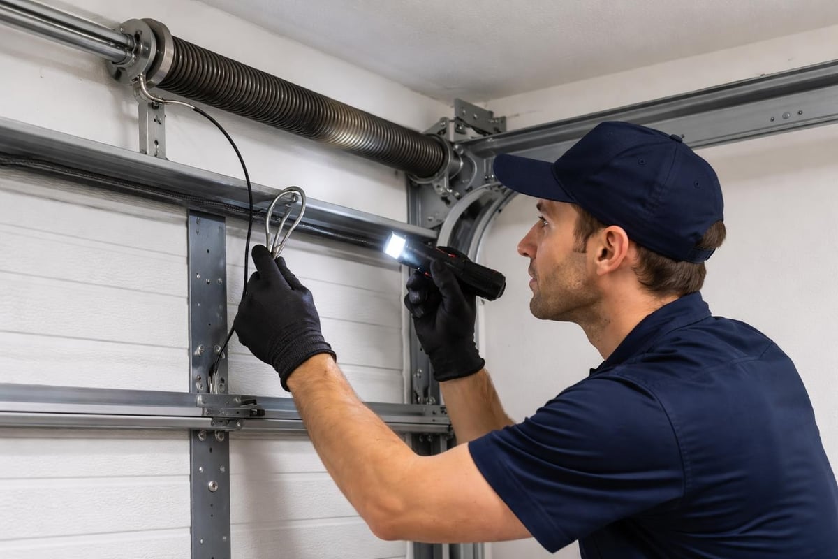 Garage door troubleshooting inspection