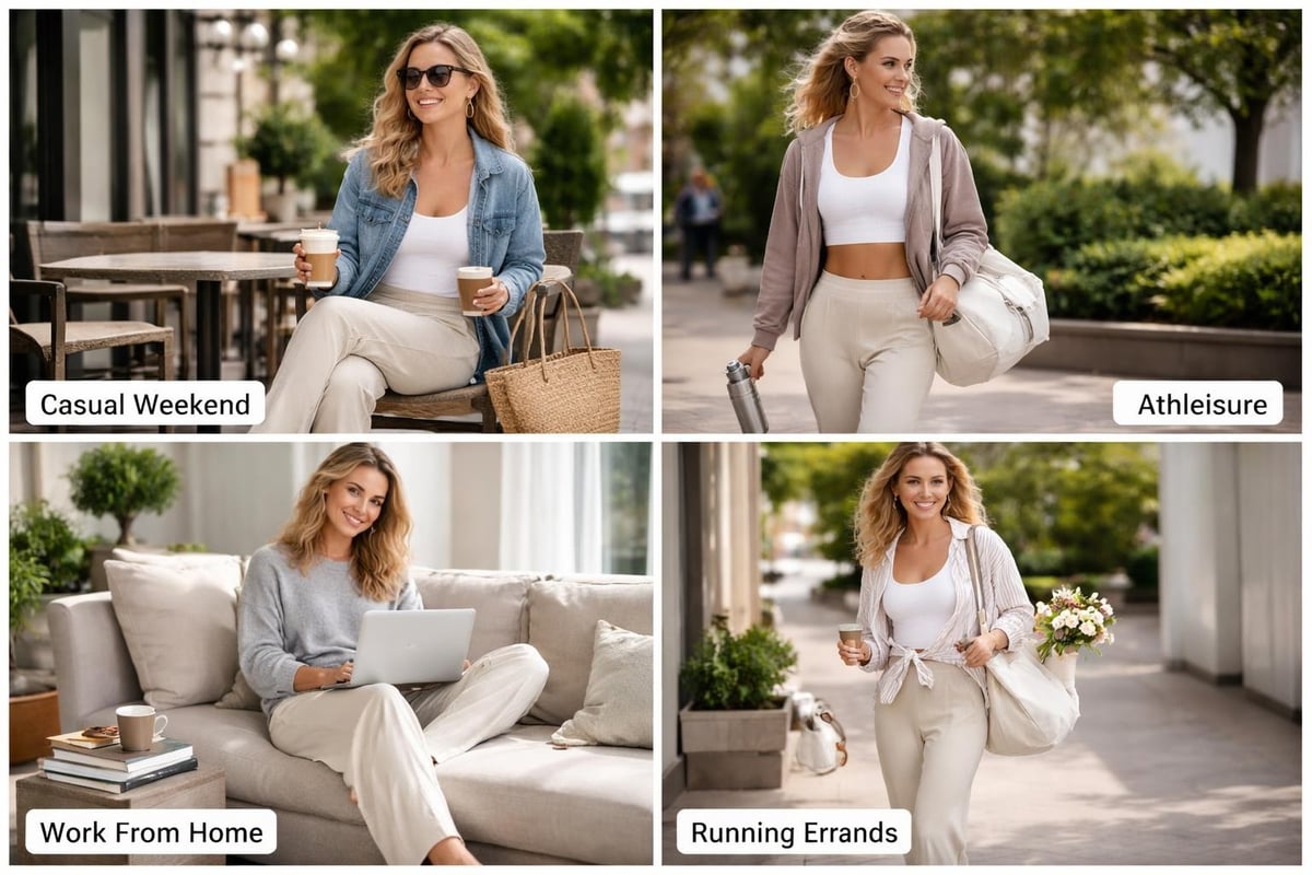 Cotton yoga pants styling