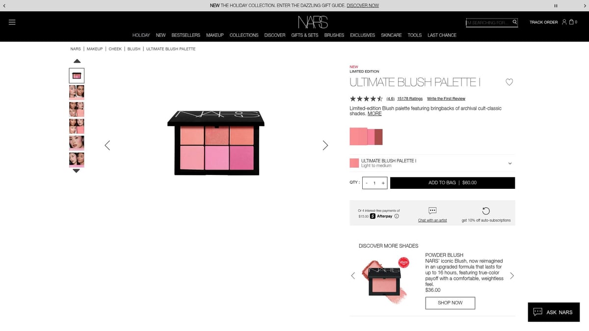 8 Must-Have Makeup Gifts to Impress in 2026 - 1. NARS Ultimate Blush Palette