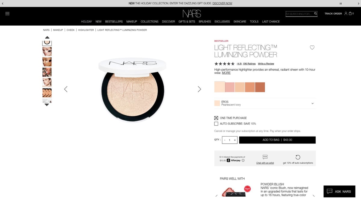 8 Must-Have Makeup Gifts to Impress in 2026 - 3. NARS Light Reflecting™ Luminizing Powder