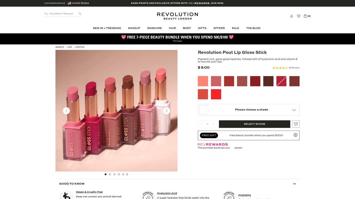 8 Must-Have Makeup Gifts to Impress in 2026 - 4. Revolution Pout Lip Gloss Stick