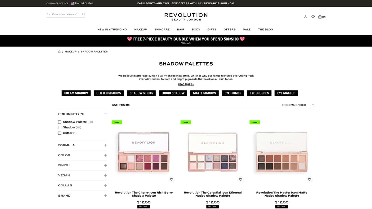 8 Must-Have Makeup Gifts to Impress in 2026 - 6. Revolution Shadow Palettes