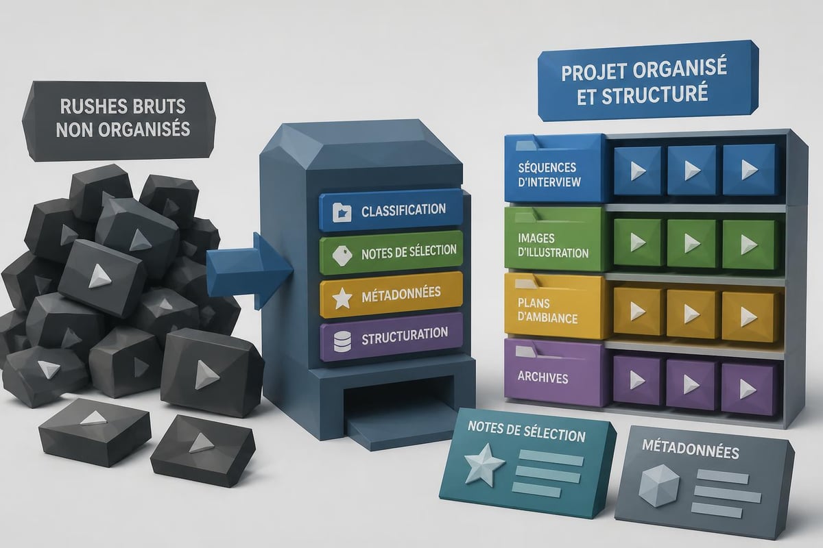 Organisation des rushes vidéo
