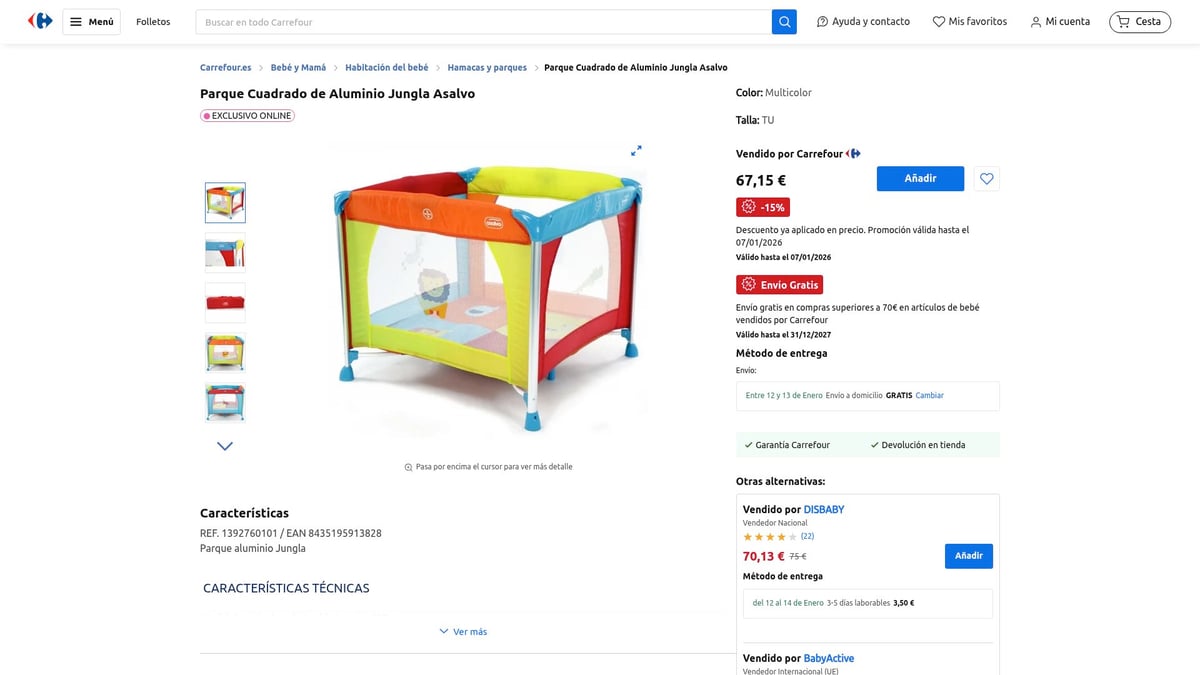 6 Opciones De Parque Para Bebes Más Recomendadas En 2026 - Parque Cuadrado de Aluminio Jungla Asalvo